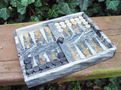 marble backgammon pieces